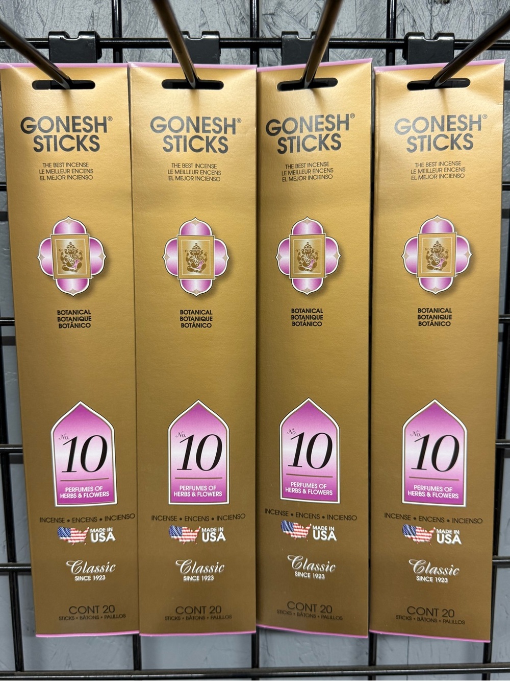 Gonesh Sticks No. 10 Botanical Incense Sticks-4 packs 80 sticks total - Picture 3 of 4
